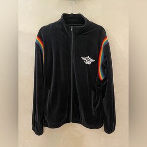 Supreme x Hysteric Glamour, Black Velour Zip Up Jacket, Size L, Collectors Item